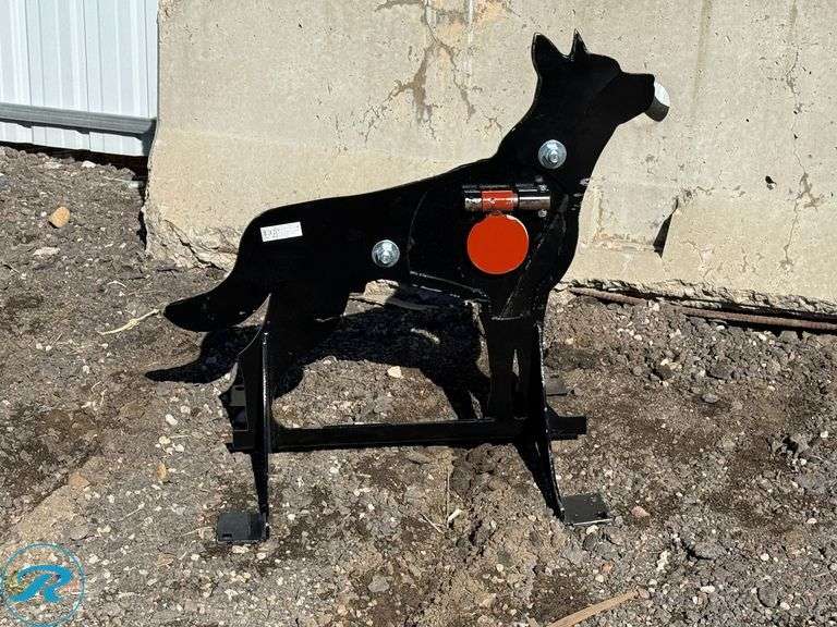 New Kit Containers AR500 Steel Coyote Shooting Target With Heart Flapper, 3/8" - Roller Auctions