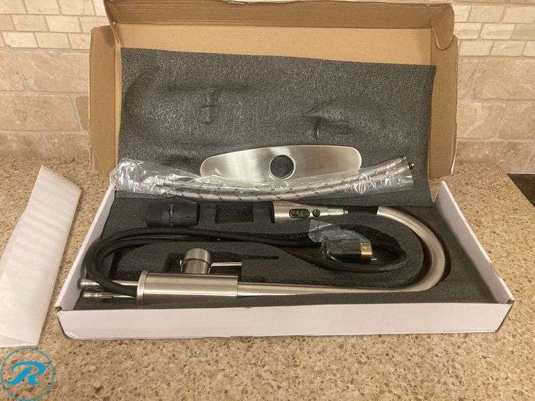 (1) New- Kitchen Faucet with Pull Down Sprayer Brushed Nickel (Total of 1 Faucet) - Roller Auctions