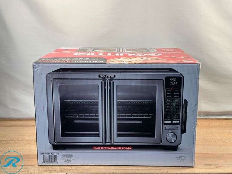 Gourmia XL Digital Air Fryer Toaster Oven with Single-Pull French Doors- New - Roller Auctions