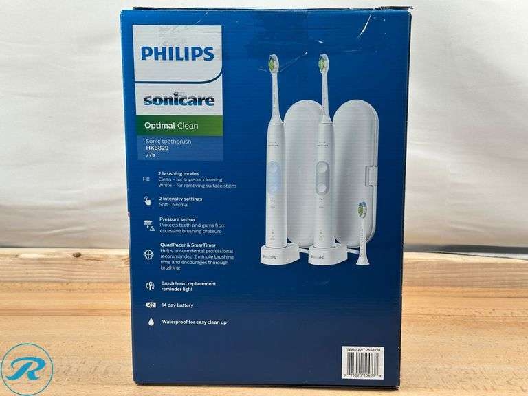 Philips Sonicare Optimal Clean Rechargeable Electric Toothbrush, 2-pack- New - Roller Auctions