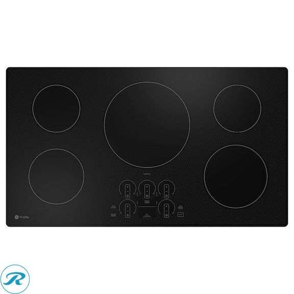 (1) New- GE Profile 36-in 5 burners Black Smart Compatible Induction Cooktop (Total of 1 Cooktop)