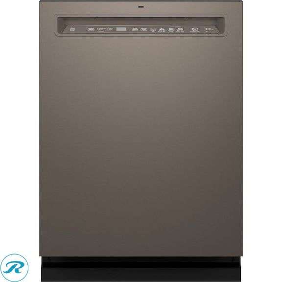 (1) New- GE Dry Boost 24-in Front Control Built-in Dishwasher With Third Rack ( Slate ) ENERGY STAR, 47-Decibel Very Quiet Sound Level (Total of 1 Dishwasher)