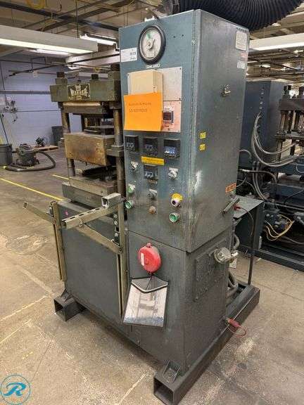 Wabash 75-1515-4TM 75-Ton Compression Molding Press, 3k Watt Heated Platen, 8x7 Compression Cylinder, 3HP, 480V 3-Phase - Roller Auctions