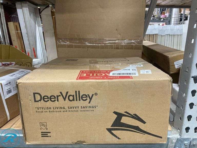 (1) New- DeerValley Symmetry Ceramic 16.34-in Vessel Round Traditional White Bathroom Sink (Total of 1 Sink) - Roller Auctions