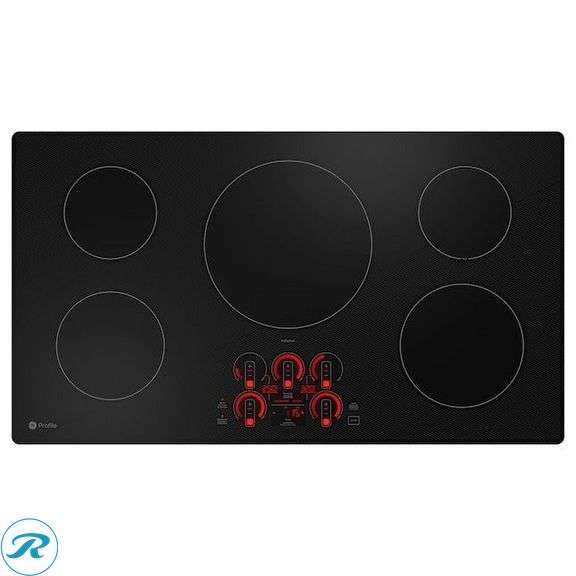 (1) New- GE Profile 36-in 5 burners Black Smart Compatible Induction Cooktop (Total of 1 Cooktop) - Roller Auctions