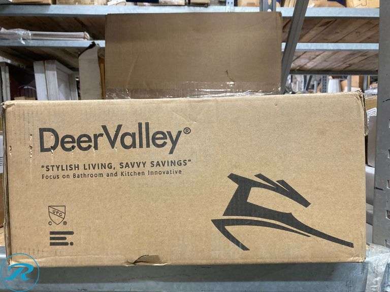 (1) New- DeerValley Symmetry Ceramic 16.34-in Vessel Round Traditional White Bathroom Sink (Total of 1 Sink) - Roller Auctions