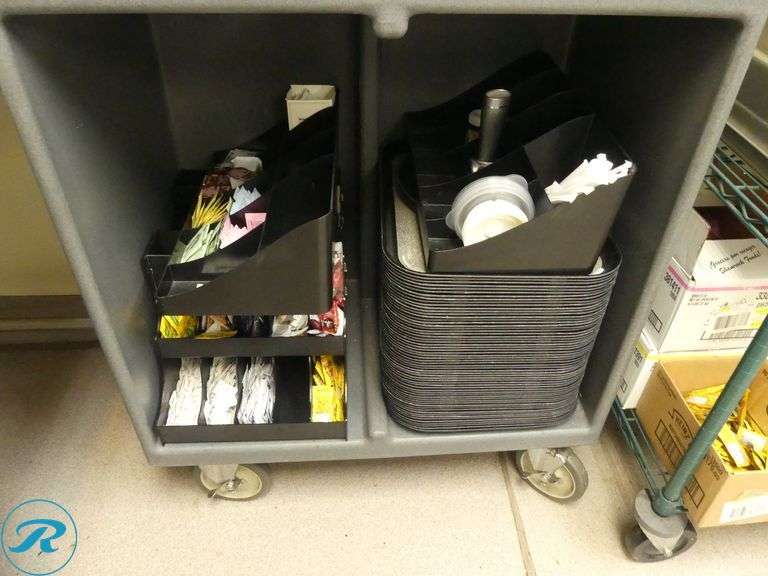 Cambro Condiment Cart and Shelf of Condiments - Roller Auctions