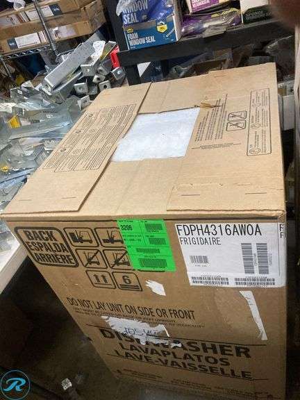 (1) New in Box- Frigidaire 24-in Top Control Built-in Dishwasher ( White ) ENERGY STAR, 52-Decibel Standard Sound Level (Total of 1 Refrigerator) - Roller Auctions