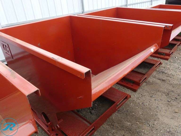 New Kit Containers Self-Dumping Hopper With Forklift Pockets, 2 Cu. Yd. - Roller Auctions