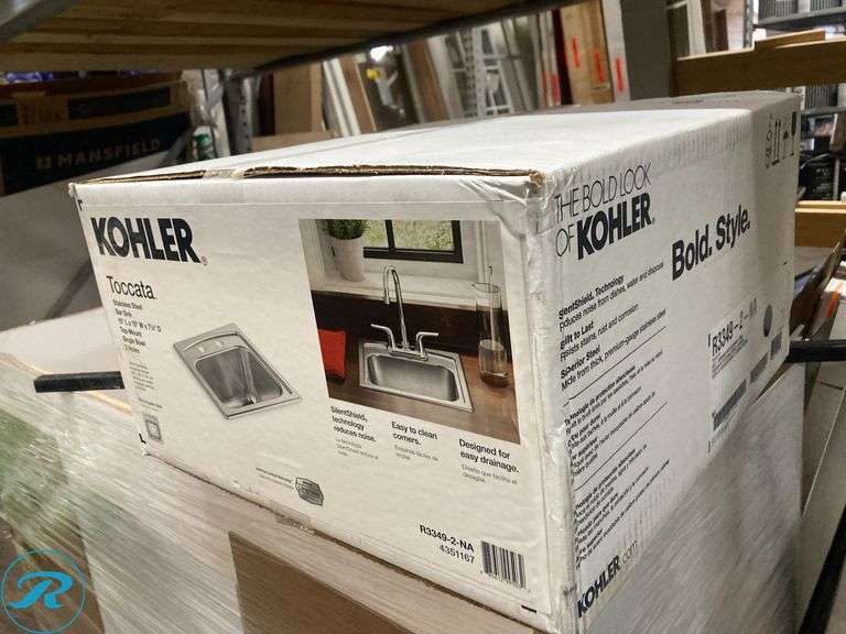 (1) New- KOHLER Toccata 15-in L x 15-in W Stainless steel Drop-in Residential Bar Sink (Total of 1 Sink) - Roller Auctions