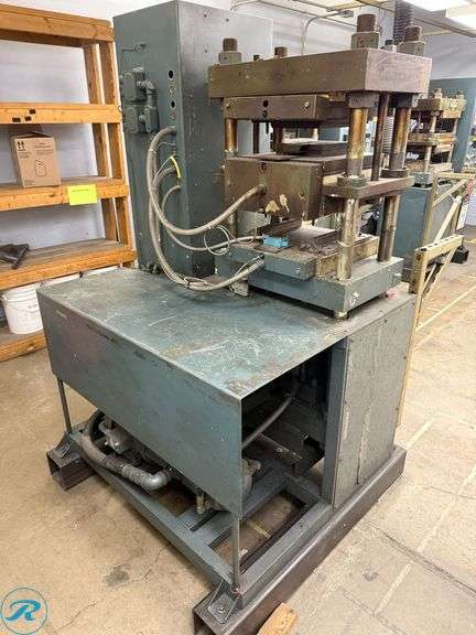 Wabash 75-1515-4TM 75-Ton Compression Molding Press, 3k Watt Heated Platen, 8x7 Compression Cylinder, 3HP, 480V 3-Phase - Roller Auctions