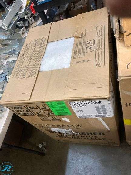 (1) New in Box- Frigidaire 24-in Top Control Built-in Dishwasher ( White ) ENERGY STAR, 52-Decibel Standard Sound Level (Total of 1 Refrigerator) - Roller Auctions