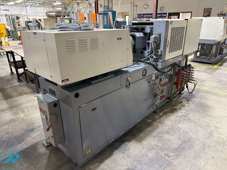 2001 Nissei ES400 Elject 40-Ton Injection Mold Machine (s/n H04V267) with Motan Hopper, Transformer and Power Control Box - Roller Auctions