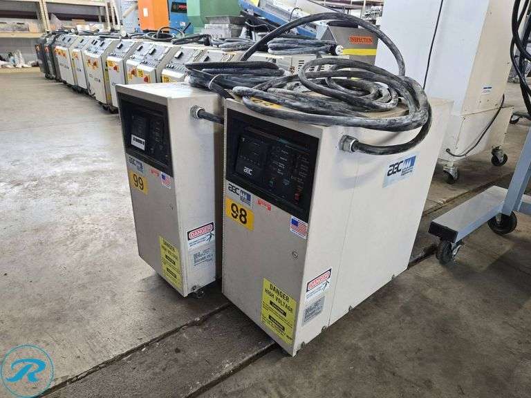 (2) AEC TDW01M12M4 Temperature Control Units, 460V, 12kW, 3PH - Roller Auctions