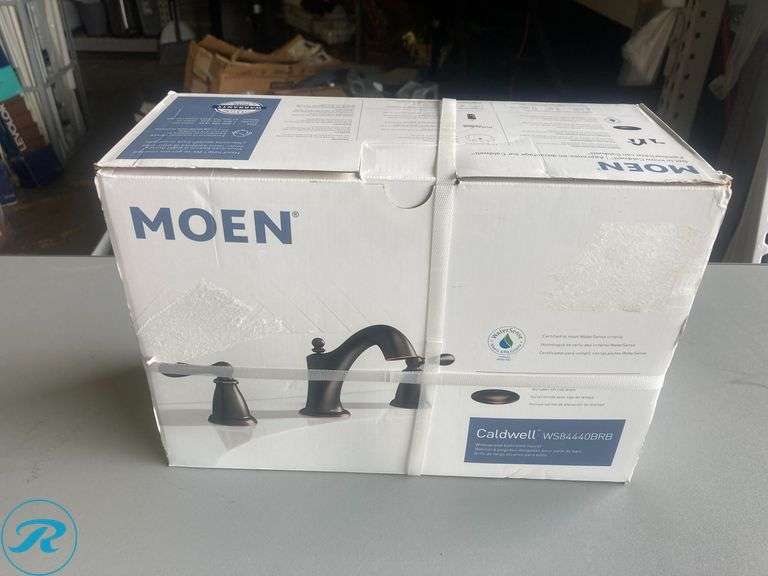 (1) New- Moen Caldwell Mediterranean Bronze Widespread 2-handle WaterSense High-arc Commercial/Residential Handle Bathroom Sink Faucet with Drain (Total of 1 Faucet) - Roller Auctions