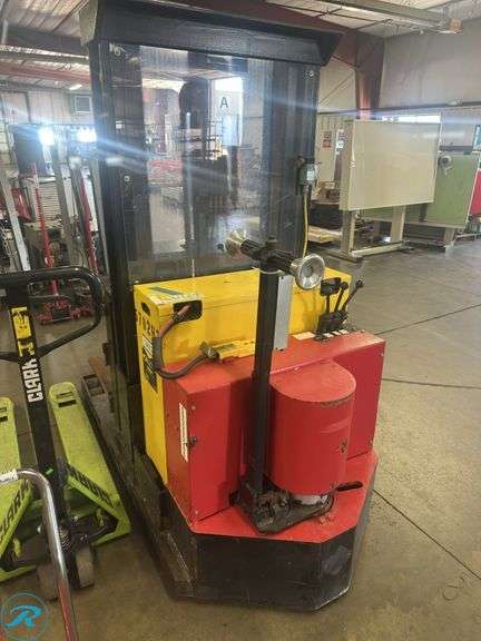BPR/RICO WR-40-EE Electric Pallet Jack, 4000Lbs Capacity, 42” Forks, 2 Stage Mast, Unknown Hours, Battery Dead, No Charger - Roller Auctions