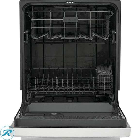 (1) New in Box- Frigidaire 24-in Front Control Built-in Dishwasher ( White ) ENERGY STAR, 54-Decibel Standard Sound Level (Total of 1 Dishwasher) - Roller Auctions