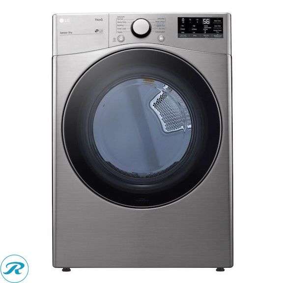 (1) New in Box- LG 7.4-cu ft Stackable Vented Smart Compatible Gas Dryer ( Graphite Steel ) Energy Star Certified (Total of 1 Dryer)