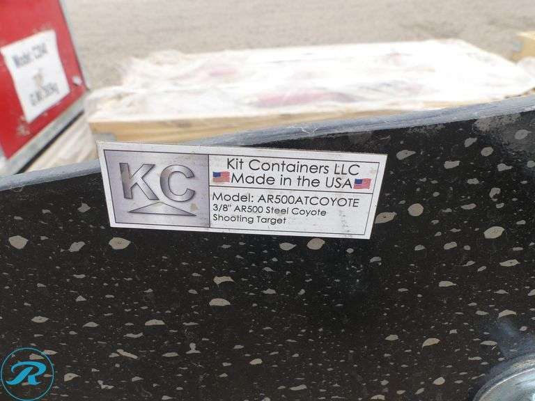 New Kit Containers AR500 Steel Coyote Shooting Target With Heart Flapper, 3/8" - Roller Auctions