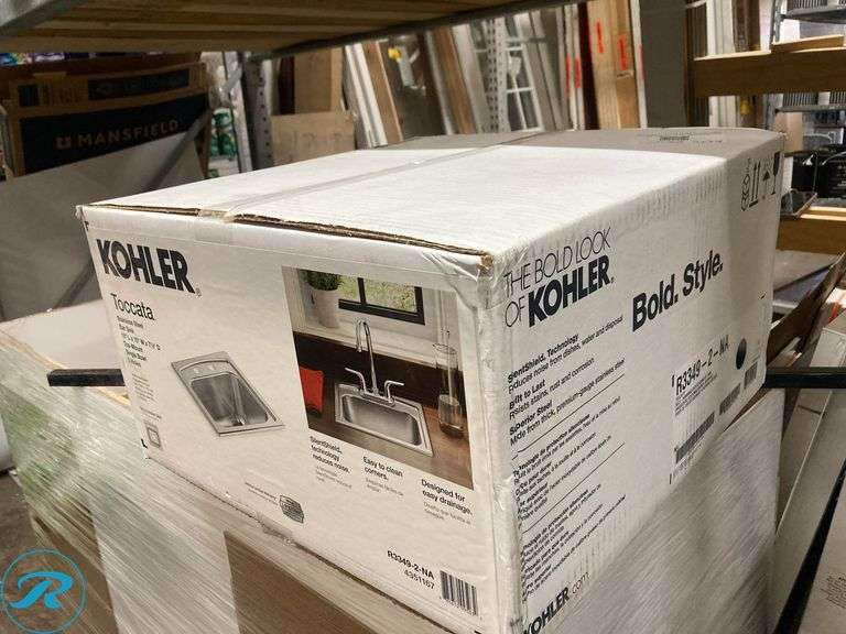 (1) New- KOHLER Toccata 15-in L x 15-in W Stainless steel Drop-in Residential Bar Sink (Total of 1 Sink) - Roller Auctions