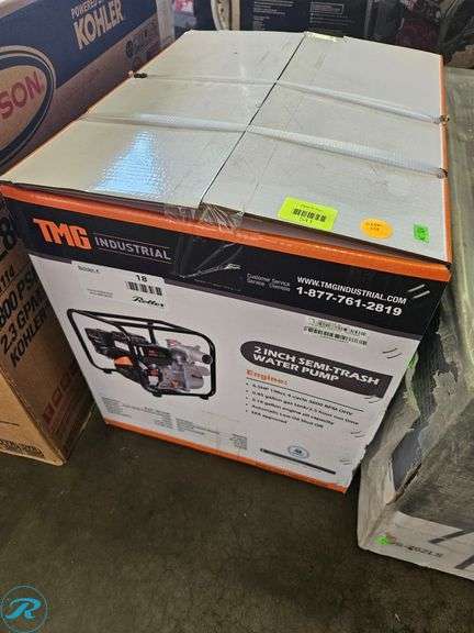 New TMG Industrial TMG-50TWP Semi-Trash Water Pump, 2", 6.5HP Gas Engine - Roller Auctions