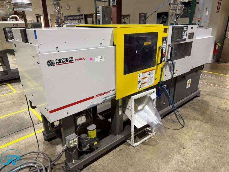 2000 Roboshot 55 55-Ton Injection Mold Machine (s/n 4162A02/00-28) with Motan Hopper, Transformer and Power Control Box - Roller Auctions