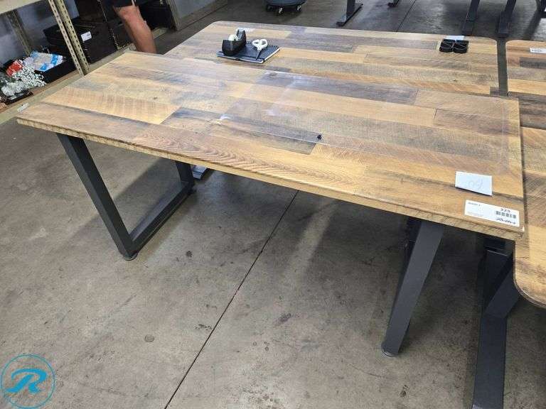 VariDesk Reclaimed Wood Top Desk, 60″ x 30″ - Roller Auctions