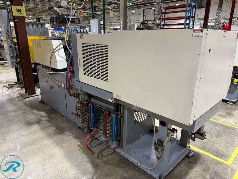 2001 Nissei ES600 Elject 60-Ton Injection Mold Machine (s/n H06V126) with Motan Hopper, Maguire Color Feed System, Transformer and Power Control Box - Roller Auctions