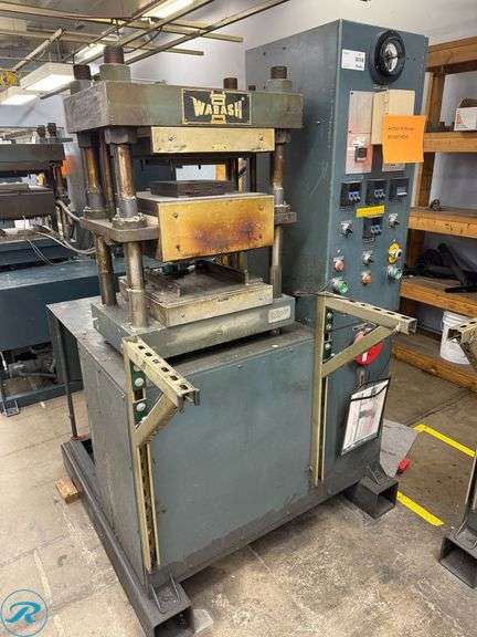 Wabash 75-1515-4TM 75-Ton Compression Molding Press, 3k Watt Heated Platen, 8x7 Compression Cylinder, 3HP, 480V 3-Phase - Roller Auctions