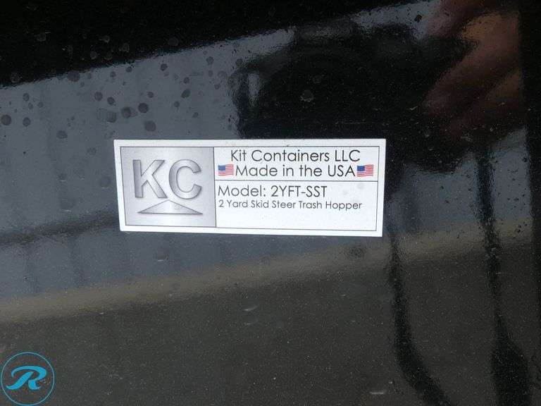 New Kit Containers Hopper to Fit Skid Steer Loader With Forklift Pockets, 2 Cu. Yd. - Roller Auctions