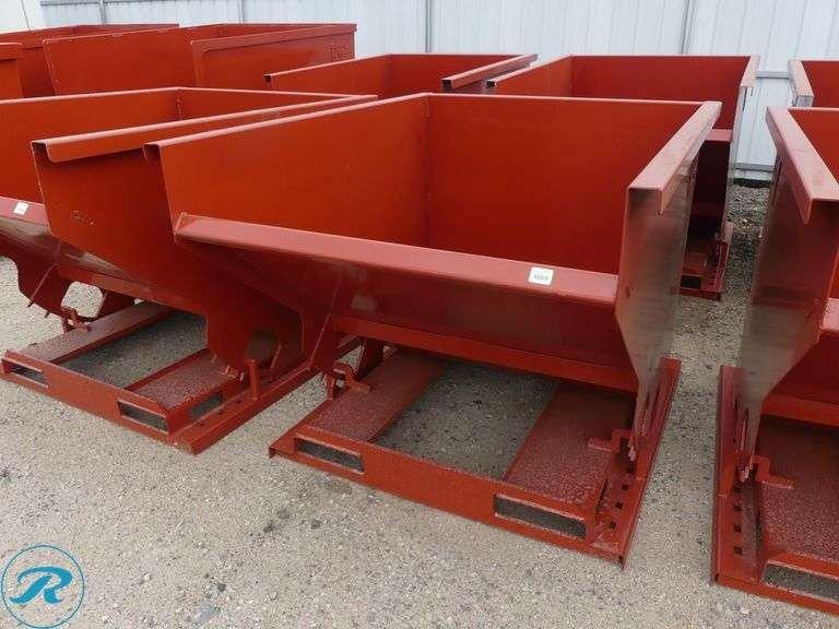New Kit Containers Self-Dumping Hopper With Forklift Pockets, 2 Cu. Yd. - Roller Auctions