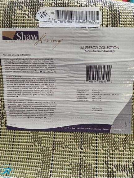 Shaw Living Al Fresco Collection Indoor/Outdoor Area Rug - Roller Auctions