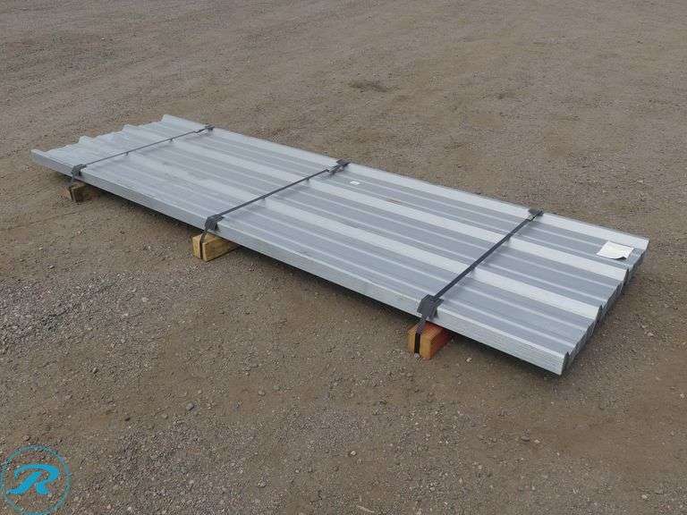 (50) New 24-Gauge Galvanized R-Panels, 12' Long, 36" Coverage