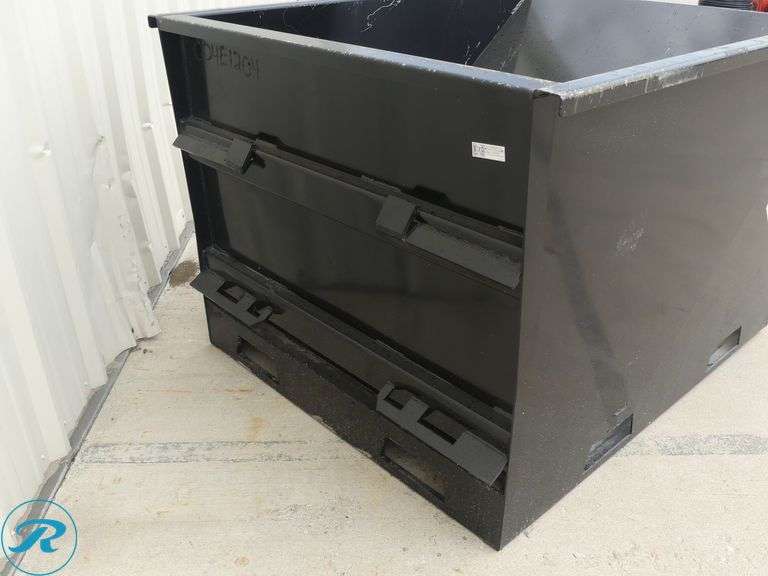 New Kit Containers Hopper to Fit Skid Steer Loader With Forklift Pockets, 1.5 Cu. Yd. - Roller Auctions