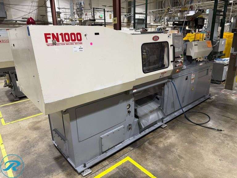 2001 Nissei FN1000 100-Ton Injection Mold Machine (s/n S08V062) with Motan Hopper, Maguire Color Feed System, Transformer and Power Control Box - Roller Auctions