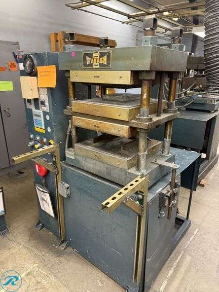 Wabash 75-1818-4TM 75-Ton Compression Molding Press, 4500 Watt Heated Platen, 8x7 Compression Cylinder, 3HP, 480V 3-Phase - Roller Auctions