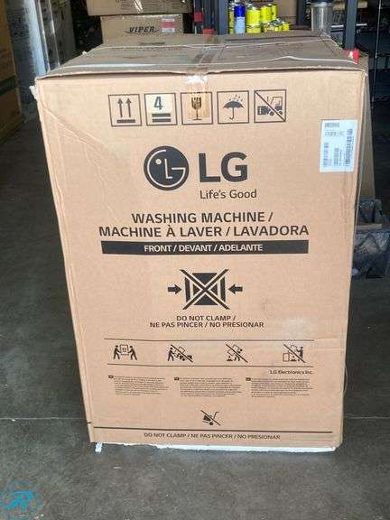(1) New in Box- LG 5-cu ft Capacity Graphite Steel Ventless All-In-One Washer Dryer Combo (ENERGY STAR Certified) (Total of 1 Washer/Dryer Combo) (Box has some Damage but product is perfect (see Photos)) - Roller Auctions