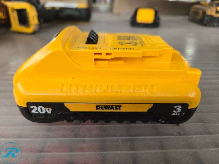 3 DeWalt 20V MAX Lithium-Ion Battery Packs, Models DCB201, DCB230, and XR - Roller Auctions