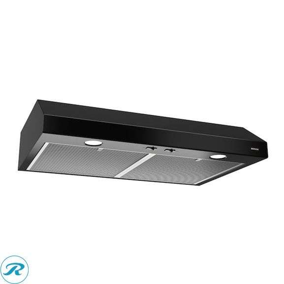 (1) New-Broan 30 inch Convertible 300-CFM Black Under Cabinet Range Hood (Total of 1 Hood)