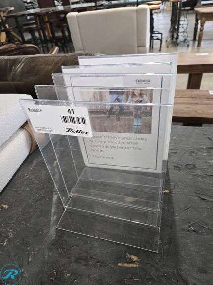 (5) Clear Acrylic Sign Holders