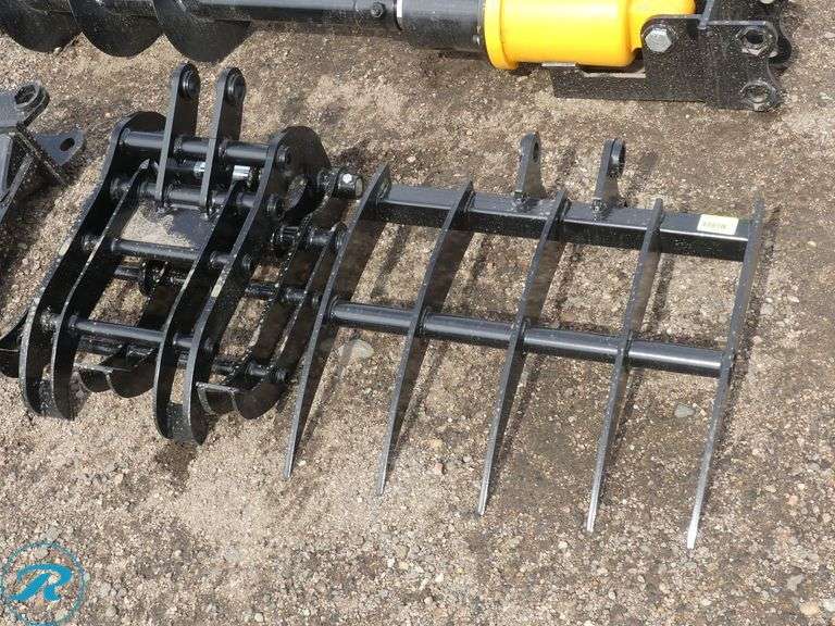 New Miva 8-Piece Attachment Set to Fit Mini Excavator, 1-2 Ton - Roller Auctions