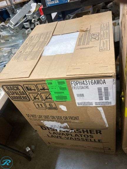 (1) New in Box- Frigidaire 24-in Top Control Built-in Dishwasher ( White ) ENERGY STAR, 52-Decibel Standard Sound Level (Total of 1 Refrigerator) - Roller Auctions