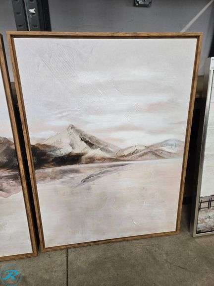 (2) Framed Landscape Art Prints Depicting Mountains and Reflections - Roller Auctions