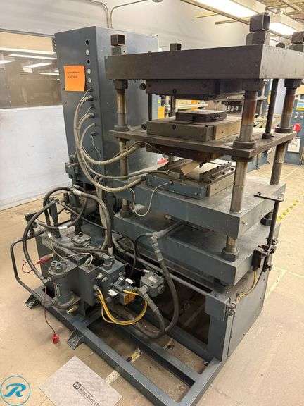 Wabash 50-1515-4TM 50-Ton Compression Molding Press, 3k Watt Heated Platen, 7x7 Compression Cylinder, 5HP, 480V 3-Phase - Roller Auctions