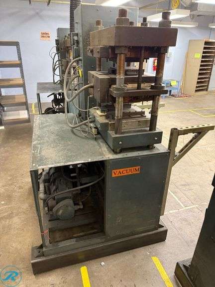 Wabash 75-1515-4TM 75-Ton Compression Molding Press, 3k Watt Heated Platen, 8x7 Compression Cylinder, 3HP, 480V 3-Phase - Roller Auctions