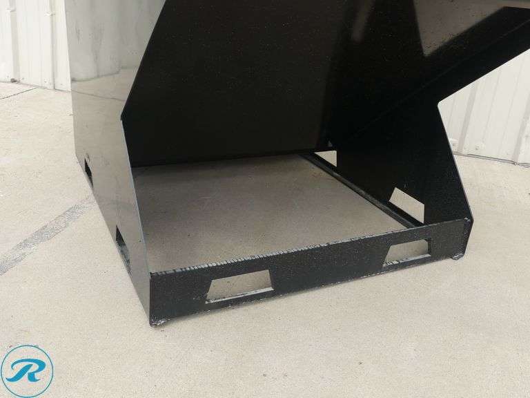 New Kit Containers Hopper to Fit Skid Steer Loader With Forklift Pockets, 1.5 Cu. Yd. - Roller Auctions