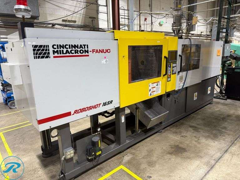 1998 Cincinnati Milacron Fanuc Roboshot 165R 165-Ton Injection Mold Machine (s/n 4067A04/98-35) with Motan Hopper, Transfomer and Power Control Box - Roller Auctions