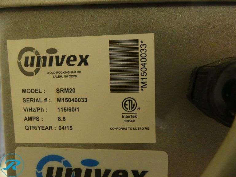 Univex SRM20 20Qt Mixer - Roller Auctions
