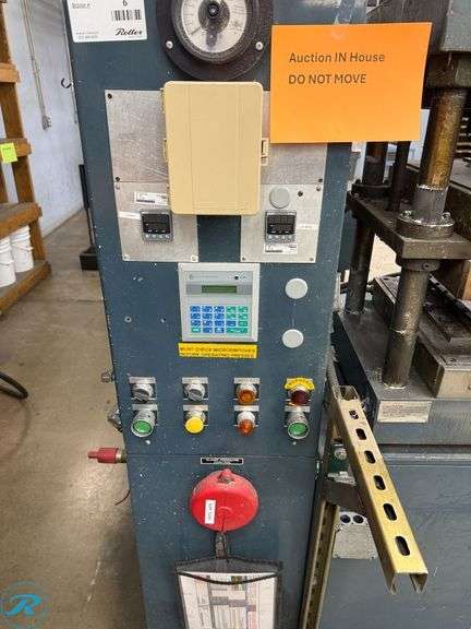 Wabash 75-1818-4TM 75-Ton Compression Molding Press, 4500 Watt Heated Platen, 8x7 Compression Cylinder, 3HP, 480V 3-Phase - Roller Auctions