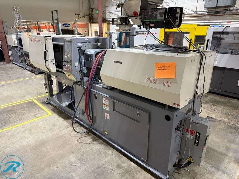 2001 Nissei ES600 Elject 60-Ton Injection Mold Machine (s/n H06V126) with Motan Hopper, Maguire Color Feed System, Transformer and Power Control Box - Roller Auctions